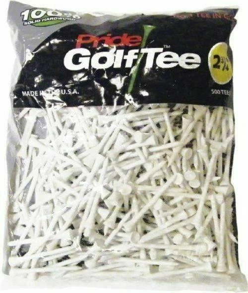 Pride Golf Tee 2 3/4 Inch Deluxe 500 Count White