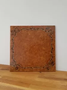 Vintage 70's Terracotta Rich Brown Tile Trivet Italy 20cm x 20cm Semigres - Picture 1 of 9