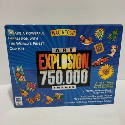 2000 Macintosh Art Explosion 750,000 Images Book Catalog and 5 Disk DVD Set - Image 1 of 4