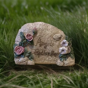 Hide A Key Outdoor Rock House Home Car “Angels Gather Here” Emergency Spare Box - Picture 1 of 11