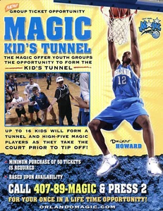 2004 Dwight Howard Orlando Magic Kid's Tunnel Poster Rookie Kids 8.5x11 Photo - Picture 1 of 1
