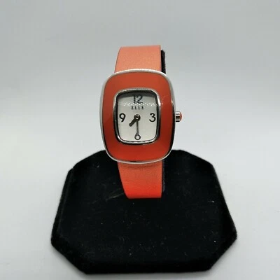 ELLE Watch MINI RETRO Steel & Orange Orange Leather Strap - Image 1 of 4