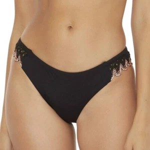 NWT Becca Layla Crochet Trim Bikini Swim Bottoms Sz M - Picture 1 of 9
