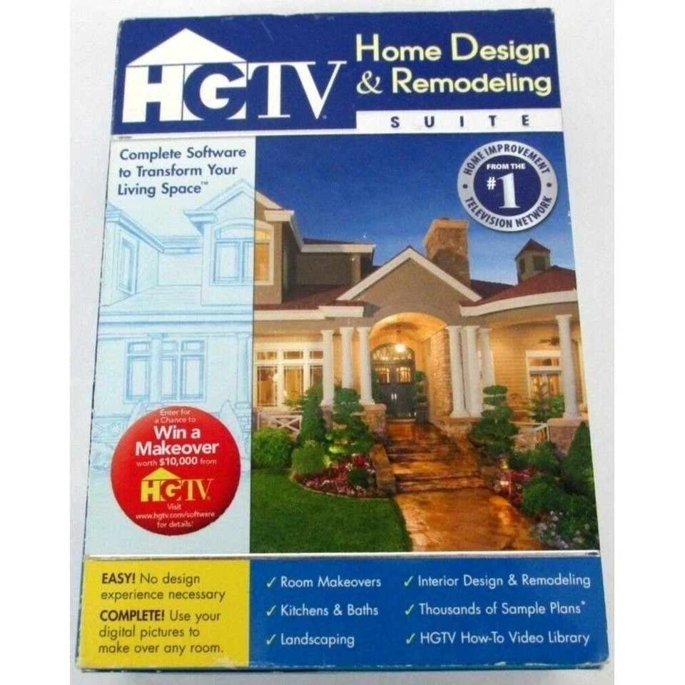 HGTV Home Design & Remodeling Suite Software for Windows XP and Vista CD-ROM - Image 1 of 4