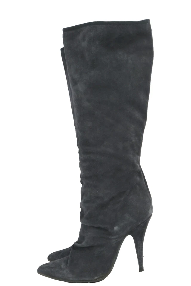 Высокие замшевые сапоги Pedro Garcia с заостренным носком в рюшах размер 40 - Изображение 1 из 4