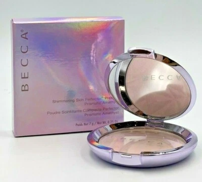 BECCA МЕРЦАЮЩАЯ КОЖА PERFECTOR ПРЕССОВАННЫЙ ПРИЗМАТИЧЕСКИЙ АМЕТИСТ полный размер новый в коробке - Изображение 1 из 4