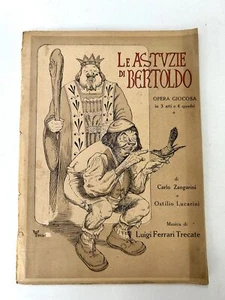 Libretto opera fiaba musicale G. L. Ferraro-Trecate Le Astuzie di Bertoldo 1934 - Imagen 1 de 1
