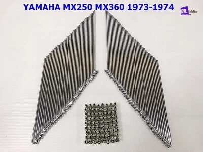 Fit YAMAHA MX250 MX360 1973-1974  FRONT & REAR SPOKE SET CHROME 72Pcs.  #BI5467# Foto 1 de 4