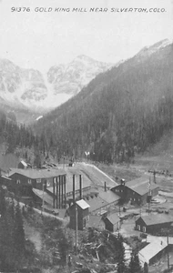 Gold King Mill Processing facility mountain views  Silverton, CO  Vtg  Postcard - Picture 1 of 2