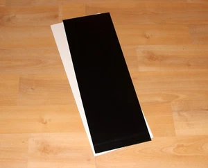 4x Material termoformado ABS blanco y negro brillante 120 x 315 mm - 0,5-2,0 mm grosor - Imagen 1 de 3