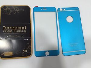 Color Tempered glass Full Screen Protector For Apple Iphone 6 4.7 & 6 Plus 5.5