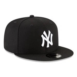 Brand New 9FIFTY Baseball Cap - MLB New York Yankees Basic Black Snapback Hat - Picture 1 of 4