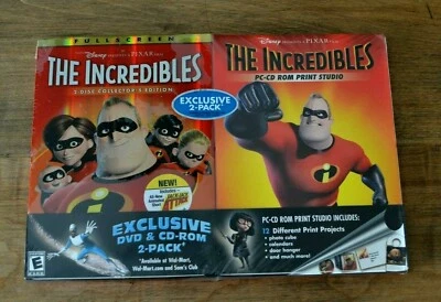 The Incredibles 2-disc Collector's Ed DVD + CdRom Print Studio Set SEALED cut - Image 1 of 4