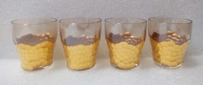 NEW Designer Kim Seybert Gold "PAILLETTE" Cordial Liqueur Glasses Set of 4 OOS - Image 1 of 4