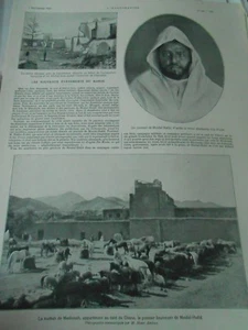 Illustration Maroc Moulai-Hafid La ferme Alvarez Casablanca Kasbah Print 1908 - Imagen 1 de 1