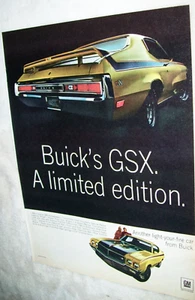 Pubblicità auto mag di medie dimensioni Buick GSX 1970 - "Edizione limitata" - Foto 1 di 1