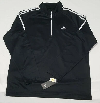 Adidas Para Hombre Golf Terry Francés Sudadera 1/4 Cremallera Negra UPF 50 TALLA XLarge Foto 1 de 4