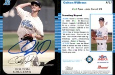 Colton Willems Signed 2005 Bowman  #AFL7 Card Washington Nationals Auto AU