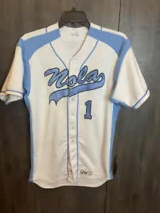 Maglia Baseball Vintage NOLA Gator Atletica #1 Adulto Media Bianca - Foto 1 di 8