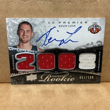 2008-09 Upper Deck Premier Rookies Autographs Jersey Auto #105 Kevin Love /199