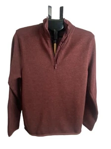 J crew authentic maroon burgundy 1/4 zip fleece size medium men’s  - Picture 1 of 5
