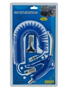 Druckluft Ausblaspistole Spiralschlauch 5m T-Stück Pistole LKW Druckluftpistole  - Bild 1 von 5