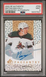 2022-23 SP Authentic Pageantry Autographs - Matias Maccelli RC AUTO - PSA 9 MINT - Picture 1 of 2