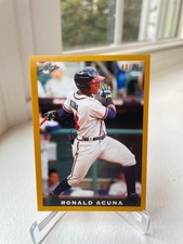 2018 Leaf National Convention Gold /50 Ronald Acuna Jr #34 Rookie RC Braves