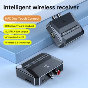 Ricevitore Trasmettitore Bluetooth 5.3 Adattatore Audio Wireless Aux Nfc Da + - Photo 1/17