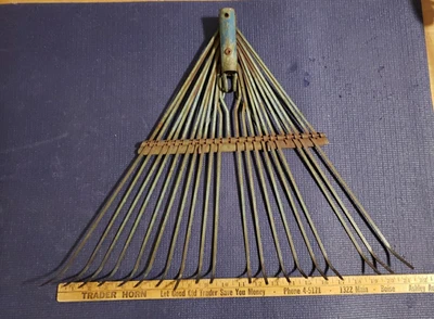 Vintage Leaf Rake Head Steel Tines - Image 1 of 4
