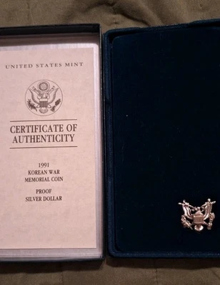 1991-P Korean War Memorial Coin - U.S. Silver Dollar Proof W/ COA & Box - Image 1 of 4