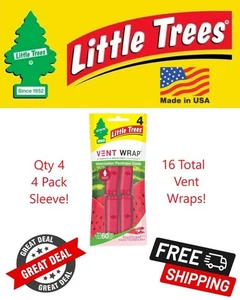 Little Trees Vent Wrap Wassermelonenduft Lufterfrischer für Auto & Zuhause - 16er Pack! - Bild 1 von 4