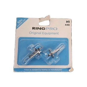 2x H1 448 Auto Scheinwerfer Birne Halfords Doppelpack Ring Pro 50% längere Lebensdauer - Bild 1 von 2
