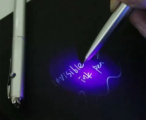 Invisible Ink Pen with UV Light – Secret Message Writer, Spy Marker - Picture 1 of 3