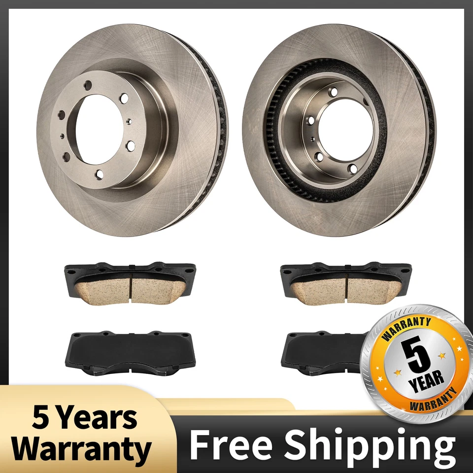 Kit de rotor y pastillas de freno delantero silencioso duradero para Toyota 4Runner 2010-2020 Foto 1 de 4