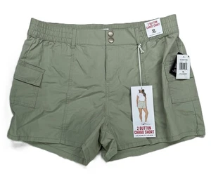 Pantalones Cortos Carga Celebrity Rosa Juniors Tiro Medio Cintura Calada Salvia Talla XL NUEVOS CON ETIQUETAS - Imagen 1 de 9