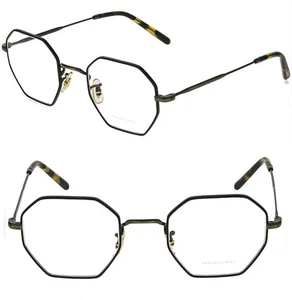 OLIVER PEOPLES HOLENDER OV1312 Antique Gold Black Eyeglasses Optical Frame 1312 - Picture 1 of 8