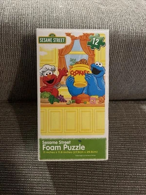Raro Sesame Street 12 piezas rompecabezas de espuma Elmo y Cookie Monster 11x11,8 Foto 1 de 2
