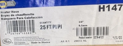 NAPA H147 heater hose  25FT - Image 1 of 2