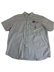 Carhartt Blue Short Sleeve Lawndale Construction Shirt Size XL - Picture 1 of 3
