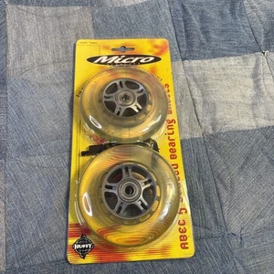 New Huffy Micro Replacement Scooter Sealed Bearing Wheels Yellow model #99921 - Picture 1 of 2