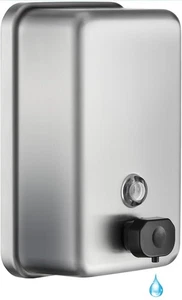 Commercial Wall Mount Soap Dispenser - Stainless Steel Bathroom Hand Soap 38.8oz - Picture 1 of 9