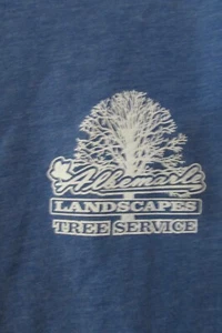 NEW/UNWORN Size 1X ladies blue t shirt ALBEMARLE LANDSCAPES TREE SERVICE - Picture 1 of 4