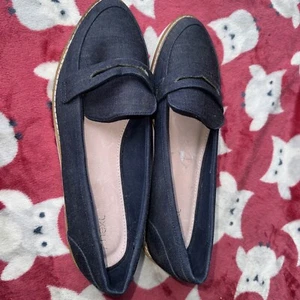 Next hessian moccasin loafers slip on flat pumps Size Uk 7 Eu 41 NEW without Box - Picture 1 of 4