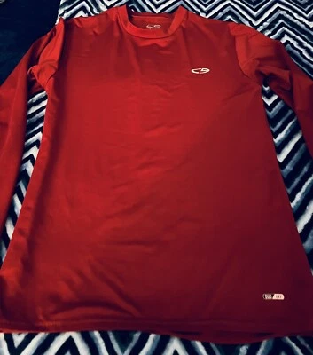 CHAMPION Youth Size Medium MAROON Long Sleeve Rash Guard T-Shirt - Image 1 of 4