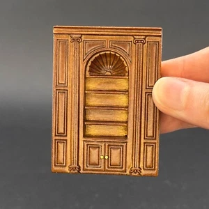 Miniatura 1:48 Victoriano Estantes Panel Nogal MANOR LINE Cuarto Escala Casa de Muñecas - Imagen 1 de 9