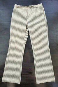 The Limited Stretch Size 2 Ivory Mocha Stripe Flare Leg Pant - Picture 1 of 4