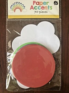 Paper Accents Classroom Cutouts 70 Pieces - Rainbow Colored Dots, Clouds - Picture 1 of 4