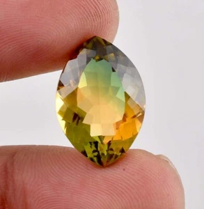 AAA Flawless 18 x 14 mm Natural Bi-Color Tourmaline GIT Certified Loose Gemstone - Picture 1 of 6