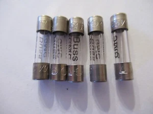 FIVE NEW BUSS FUSE GMC-6 BUSSMANN 5X20MM 6 AMP BK/GMC-6A 125V NOS - Picture 1 of 4